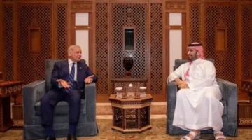 ولي العهد السعودي يجري مباحثات مع رئيس وزراء باكستان